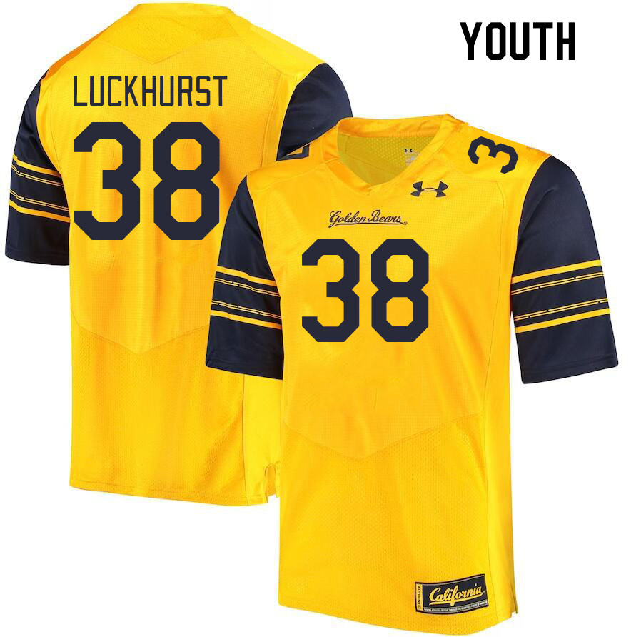 Youth #38 Michael Luckhurst California Golden Bears College Football Jerseys Stitched Sale-Gold - Click Image to Close